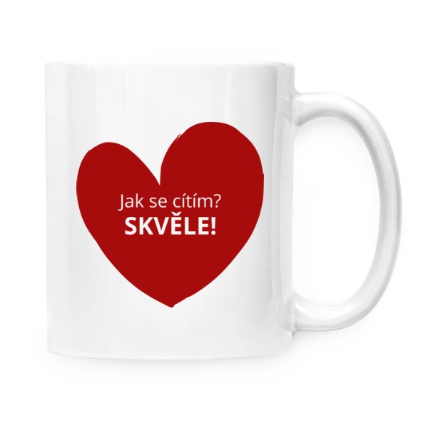 Hrnek - Jak se cítím? Pravák červený